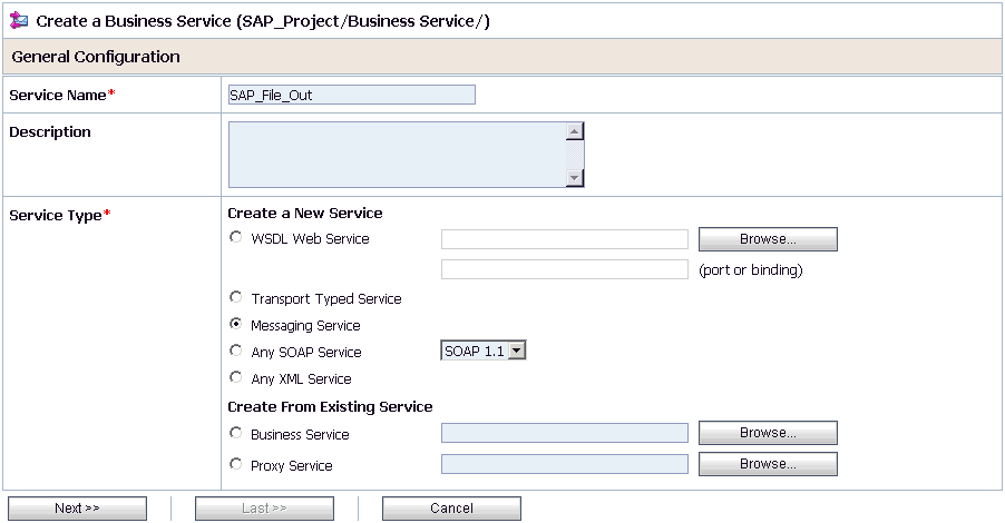 General Configuration page