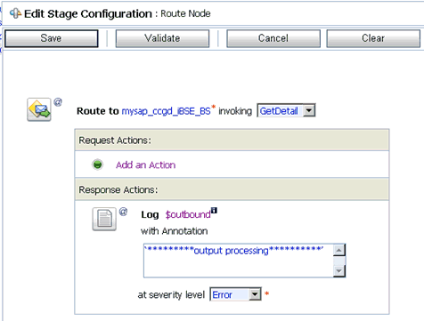 Edit Stage Configuration