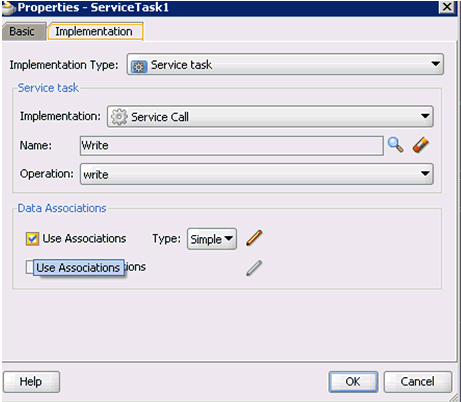 ServiceTask1 dialog