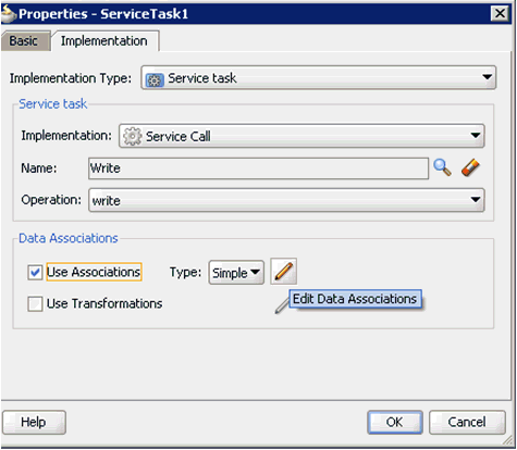 ServiceTask1 dialog