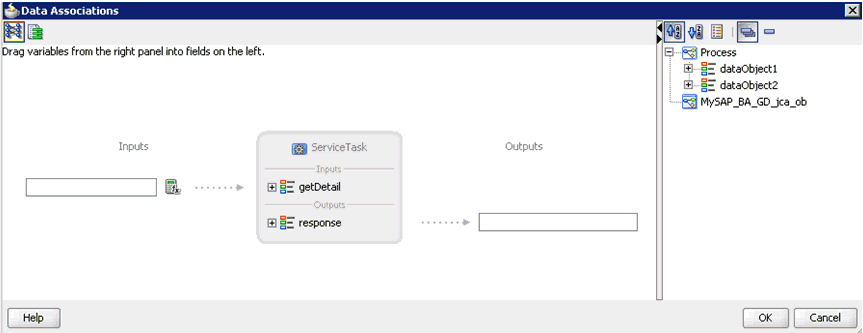 Data Associations window