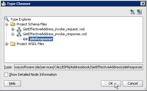 Type Chooser dialog box