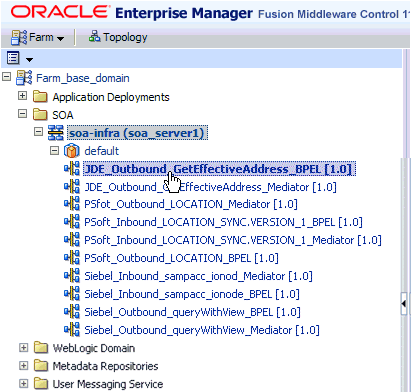 Oracle Enterprise Manager console