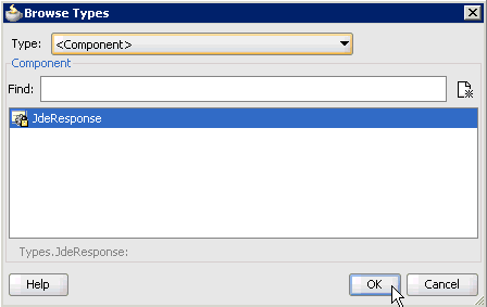 Browse Types dialog