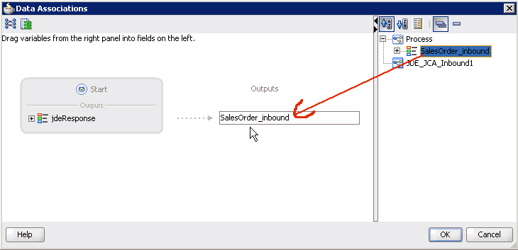 Data Associations dialog