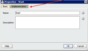 Properties - Start dialog