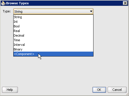 Browse Types dialog