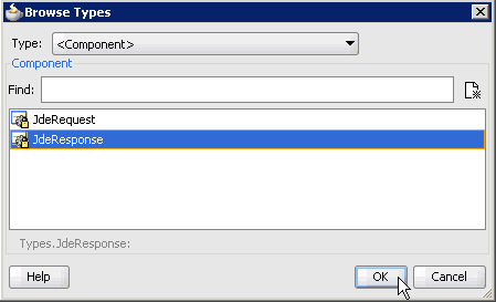 Browse Types dialog