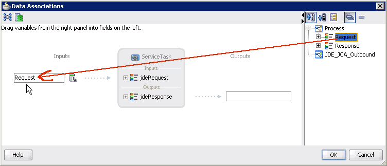 Data Associations dialog