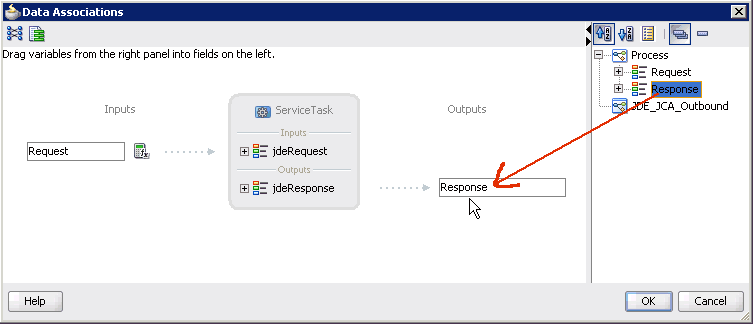 Data Associations dialog