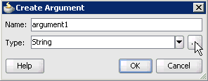 Create Argument dialog