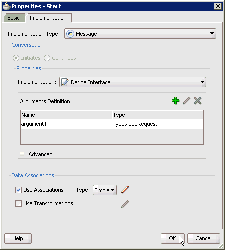 Properties - Activity dialog