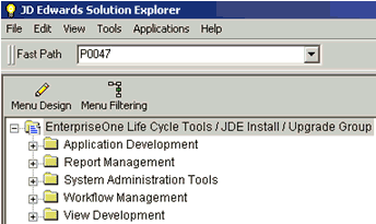 JD Edwards Solution Explorer