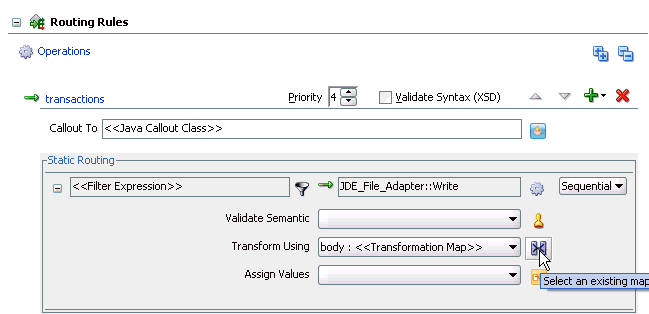 Routing Rules dialog box