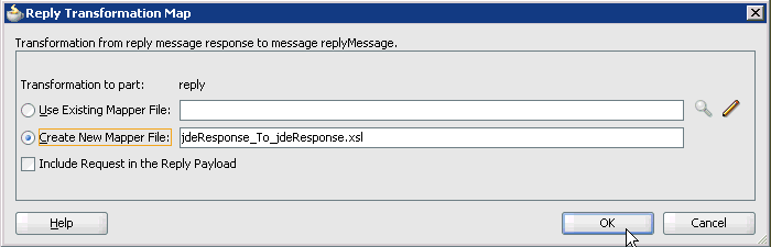 Reply Transformation Map dialog box