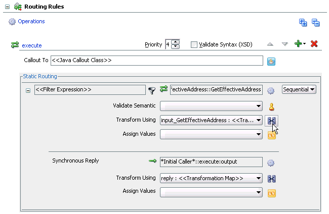 Routing Rules dialog box