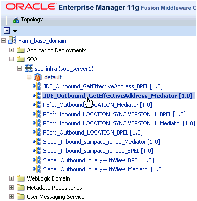 Oracle Enterprise Manager console