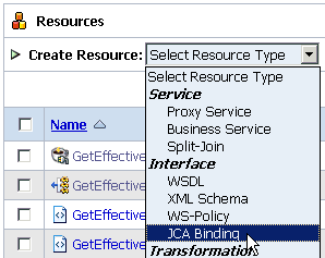 JCA Binding option