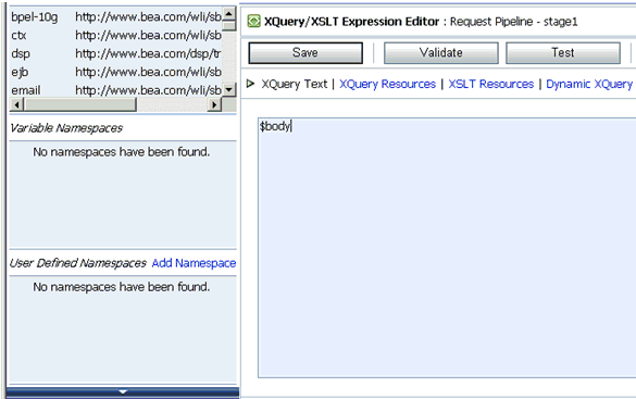 XQuery/XSLT Expression Editor