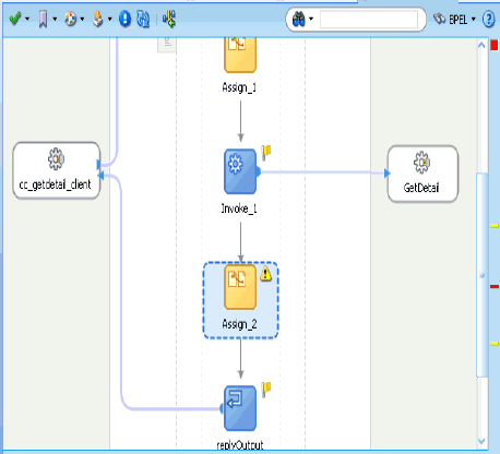 Oracle JDeveloper workspace area