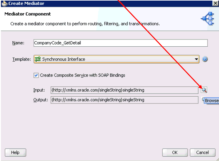 Create Mediator dialog box