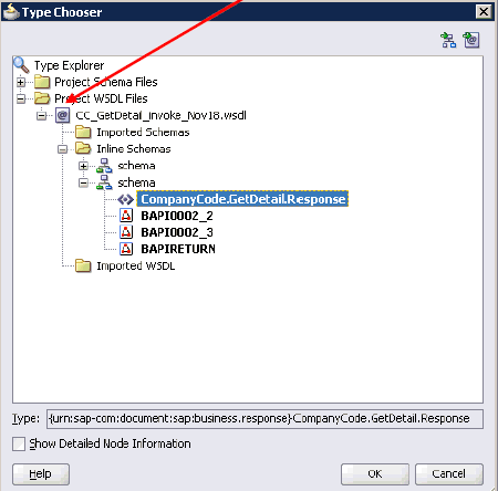 Type Chooser dialog box