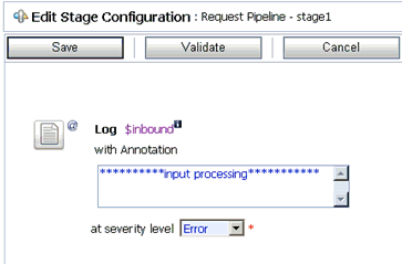 Edit Stage Configuration