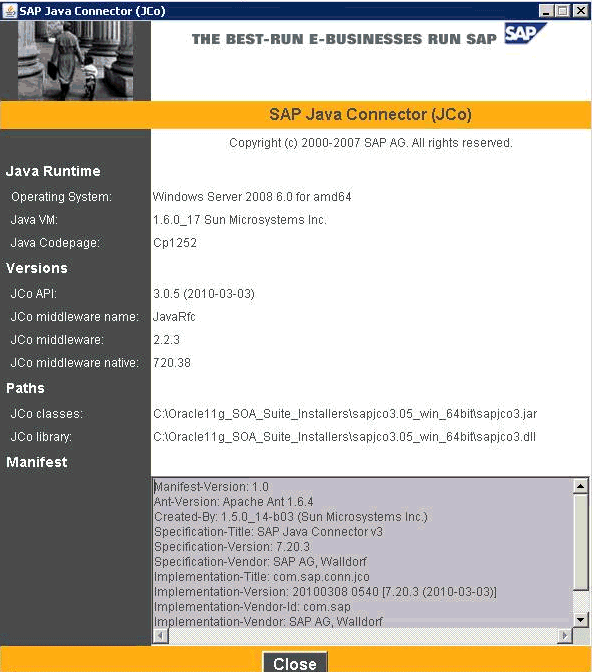 SAP Java Connector (JCo)