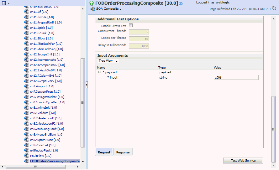 Entering Input Parameter Value