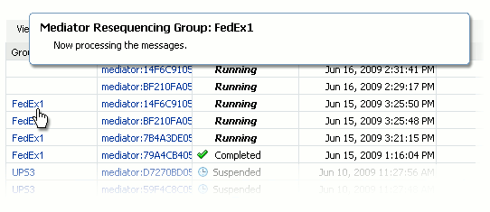 Group processed normally dialog