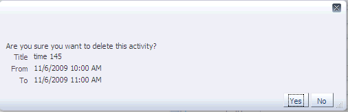 Delete Activity Dialog
