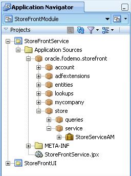 StoreFrontService data model project