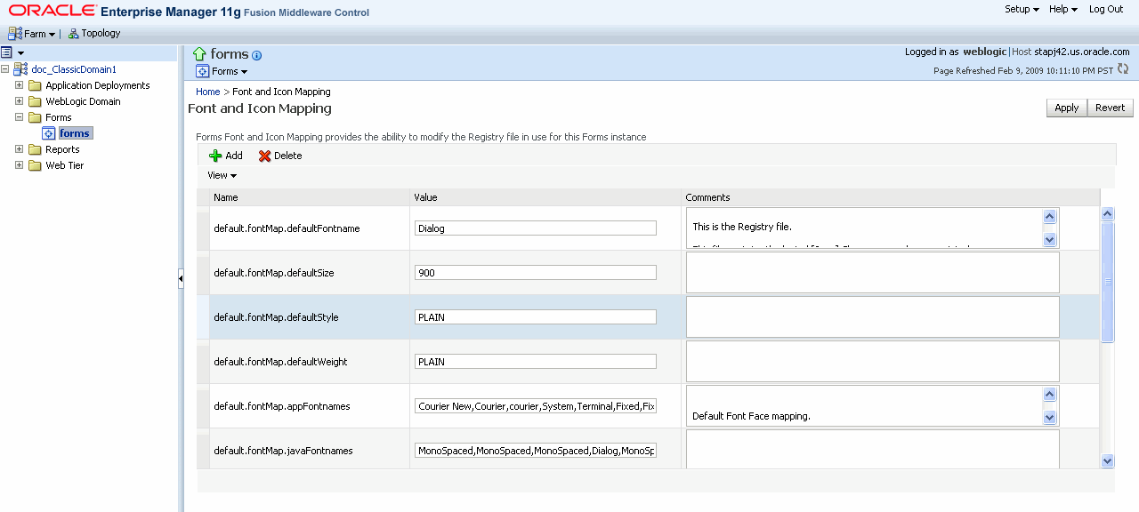 Font and Icon Mapping page