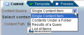 Selecting content source