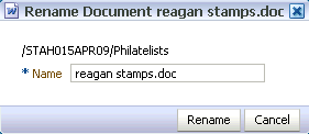 Rename Document dialog box