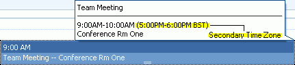 Primary and secondary time zones