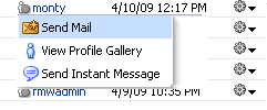 Group space creator contact options
