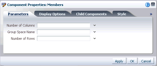 Member Task Flow Component Properties properties