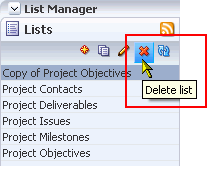 Delete List icon