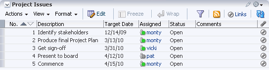 List shown in a List Viewer task flow