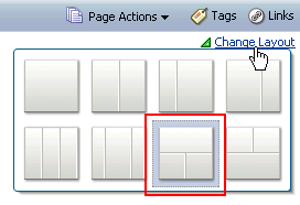 Current selection in Change Layout pop-up