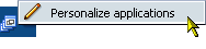 Personalize applications option