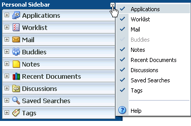 Hide or show Sidebar panels list