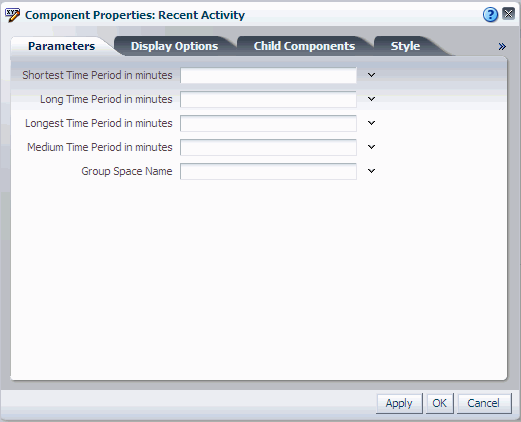 Recent Activity task flow properties