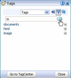 Filtered Tags list