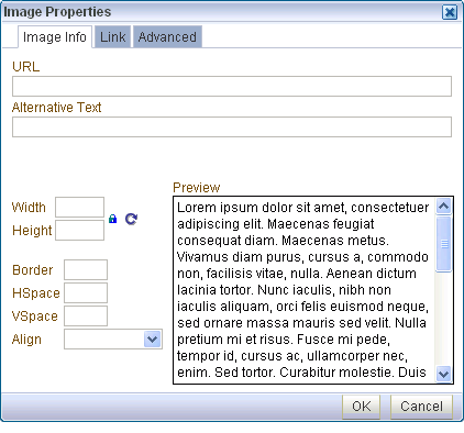 Image Info tab in Image Properties dialog