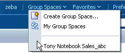 Accessing group spaces