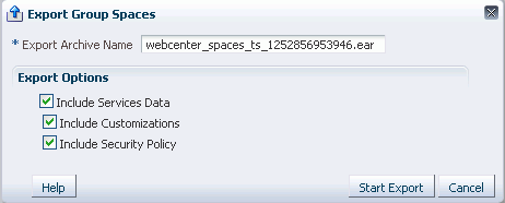 Exporting Group Spaces