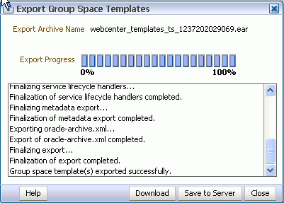 Exporting Group Spaces In Progess