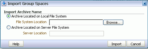 Importing Group Spaces